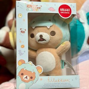 NIB SAN-X Rilakkuma clawed Feet with Dino Hat